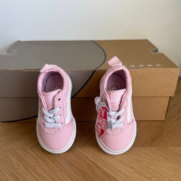 Vans Ward Pink/White Toddler Slip On Sneakers - SZ 4 C - Picture 6 of 11